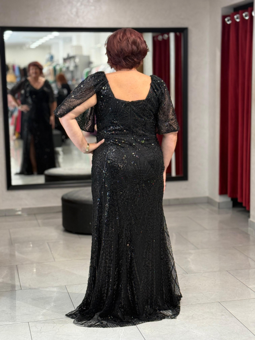 Rochie lunga neagra 8071 [4]