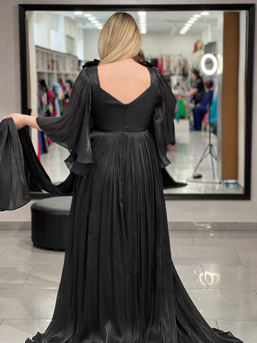 Rochie lunga evazata neagra 25000 [4]