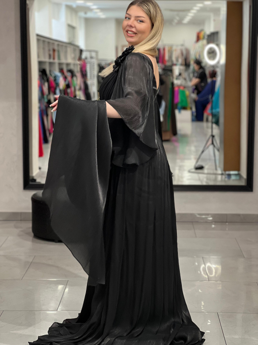Rochie lunga evazata neagra 25000 [3]