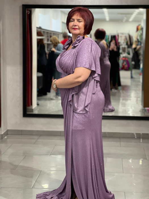 Rochie lunga roz sidef 25165/2 [2]