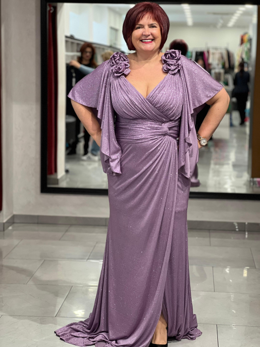 Rochie lunga roz sidef 25165/2 [1]