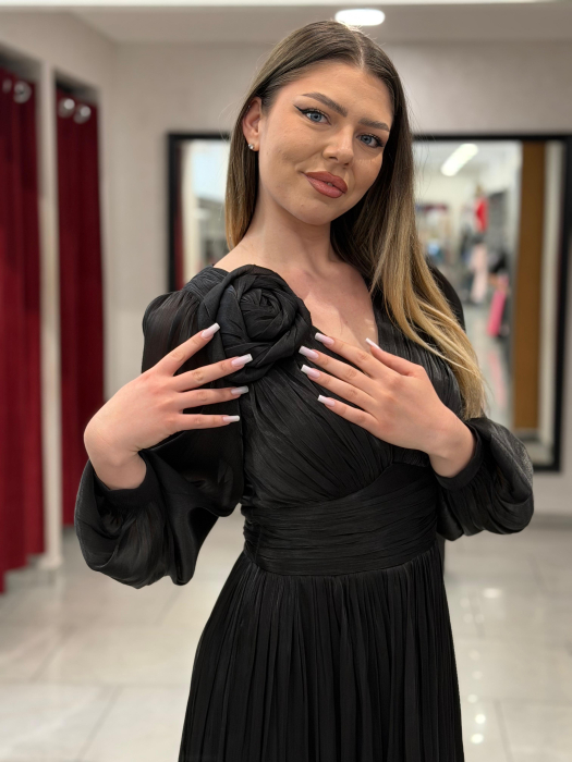 Rochie lunga neagra 4602 [2]
