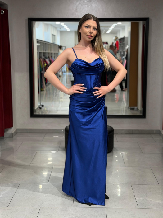 Rochie Mona 3336 albastru regal [3]