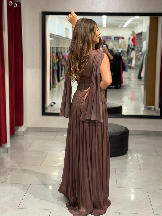 Rochie lunga maro 4630 [4]