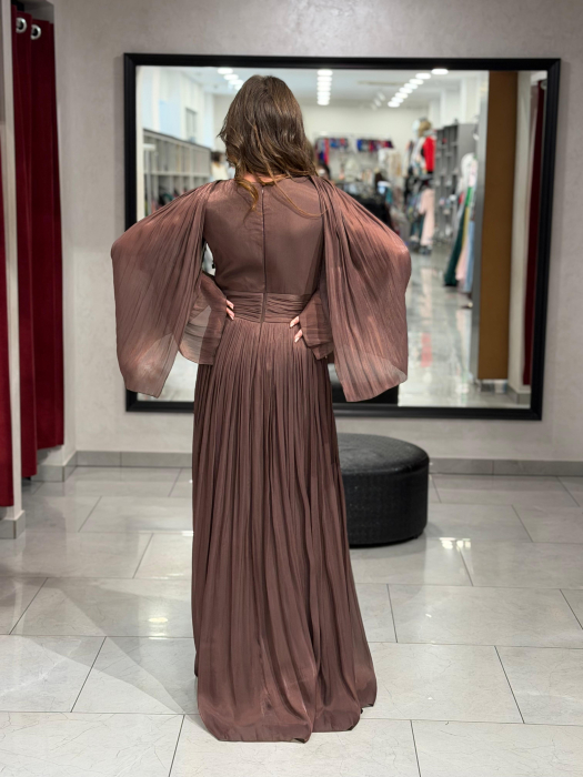 Rochie lunga maro 4630 [7]