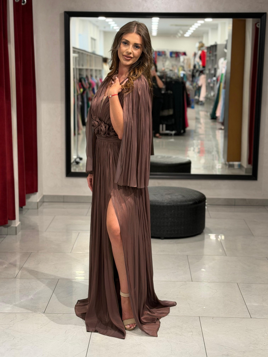 Rochie lunga maro 4630 [3]