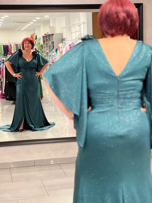 Rochie lunga verde sidef 25165/2 [4]