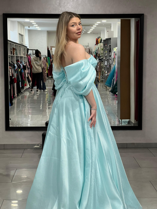 Rochie lunga turcoaz 3112 [3]