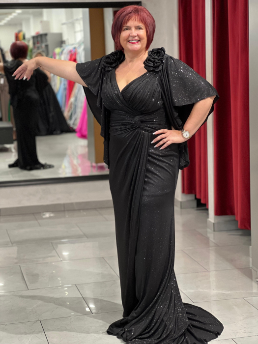 Rochie lunga neagra sidef 25165/2 [2]