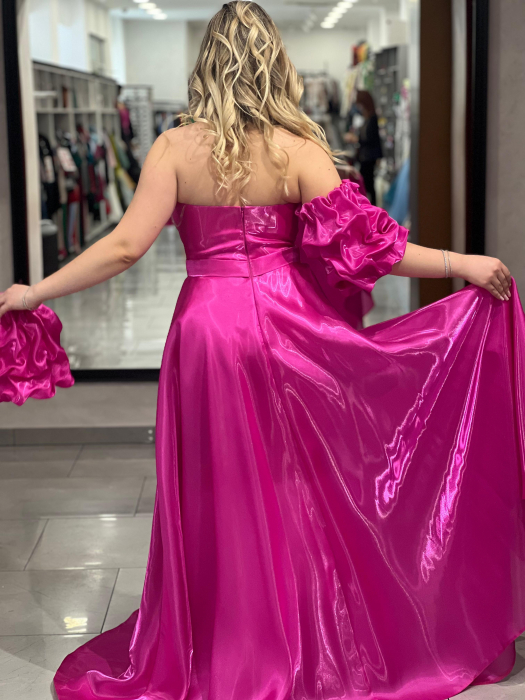 Rochie lunga fucsia 3136 [5]