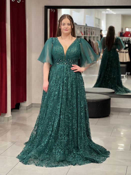Rochie lunga verde 8006 [1]