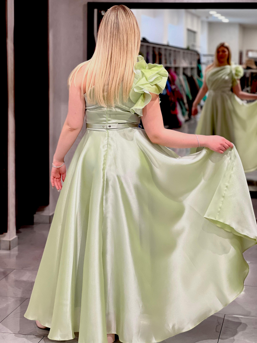 Rochie midi verde fistic 6070 [4]