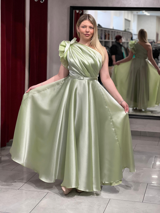 Rochie midi verde fistic 6070 [3]