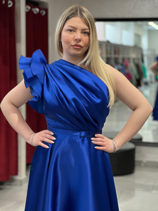Rochie midi albastru electric 6070 [2]