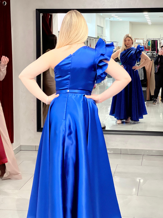 Rochie midi albastru electric 6070 [8]