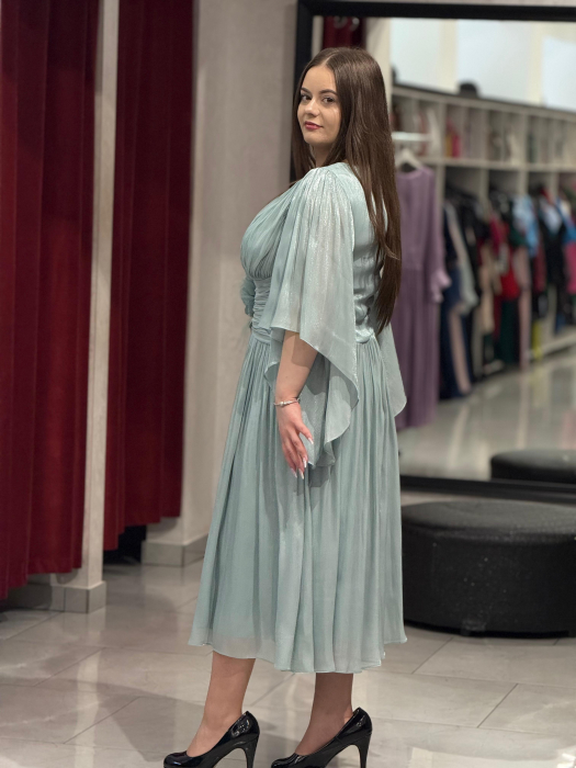 Rochie midi verde pastel [3]