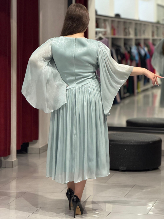 Rochie midi verde pastel [5]