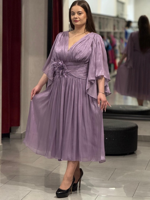 Rochie midi mov praf [1]
