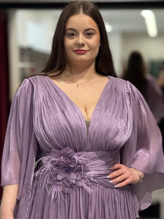 Rochie midi mov praf [2]