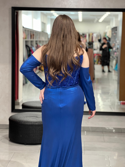 Rochie mulata albastra Bella 7049 [7]