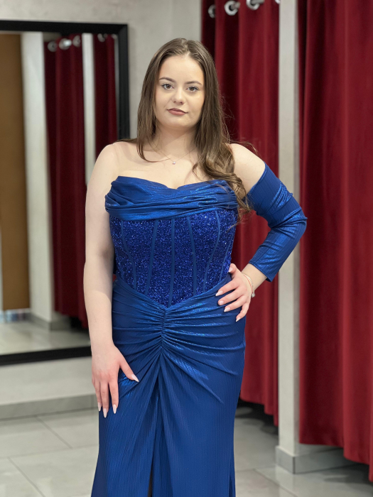 Rochie mulata albastra Bella 7049 [6]