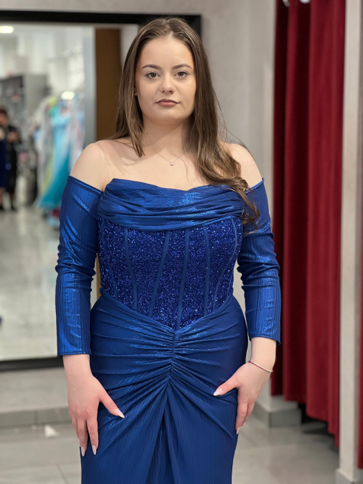 Rochie mulata albastra Bella 7049 [2]