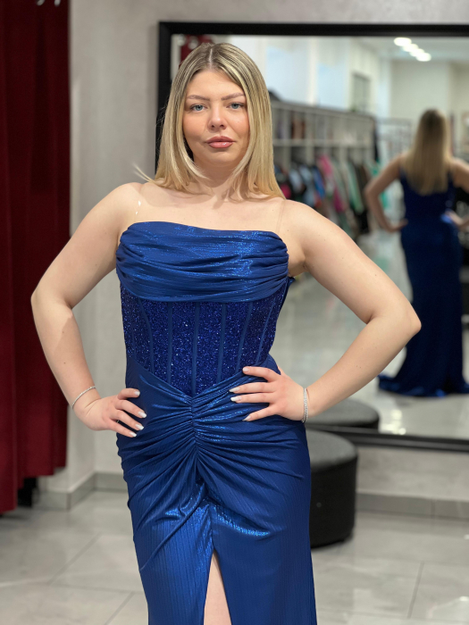 Rochie mulata albastra Bella 7049 [4]