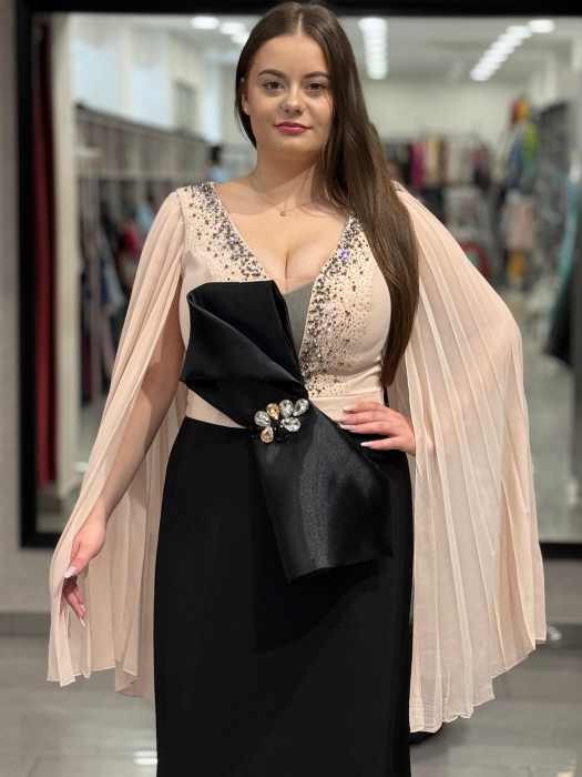 Rochie mulata in doua culori cu maneca deosebita [3]