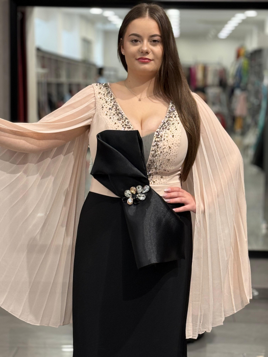 Rochie mulata in doua culori cu maneca deosebita [2]