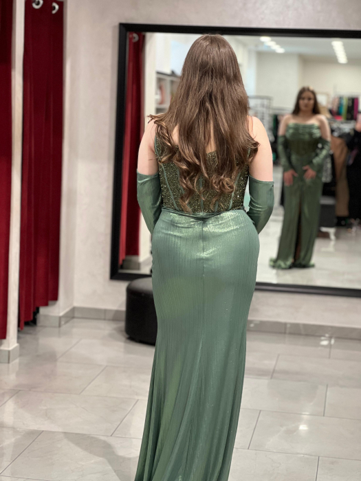 Rochie mulata verde Bella 7049 [4]