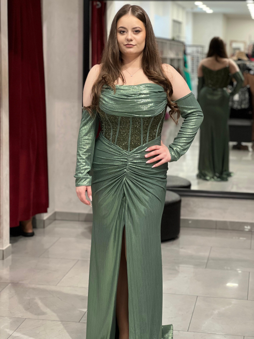 Rochie mulata verde Bella 7049 [1]