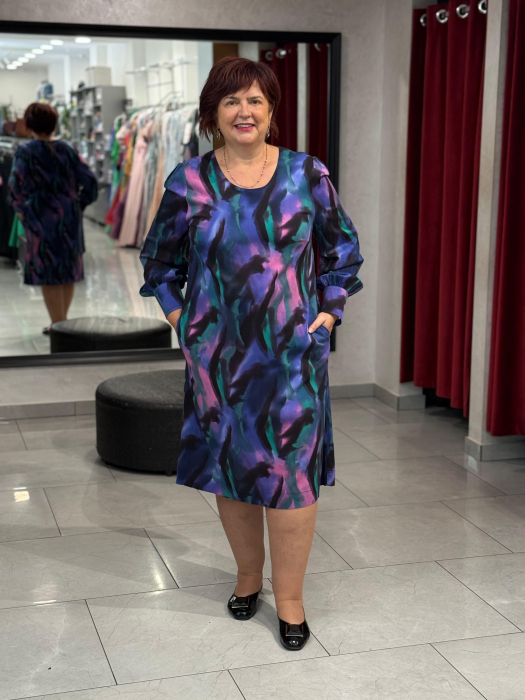 Rochie multicolora cu buzunare [1]