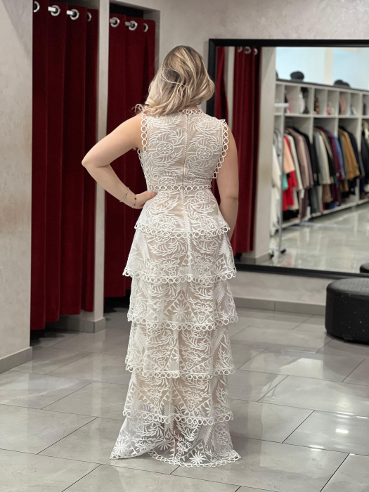Rochie alba cu dantela 97936 [4]