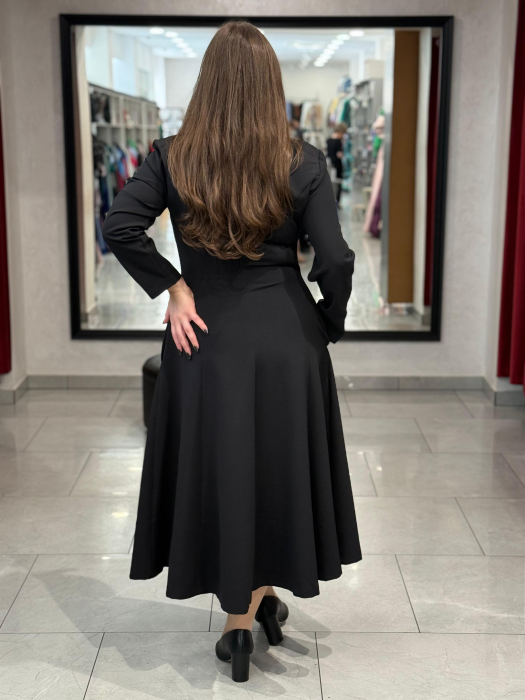 Rochie neagra cu esarfa [4]