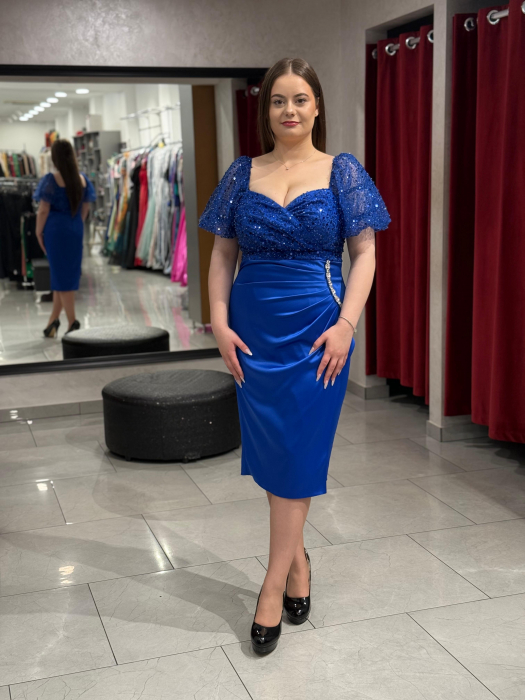Rochie albastra cu paiete 4505 [1]