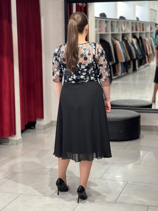 Rochie neagra cu paiete argintii mod.526 [4]