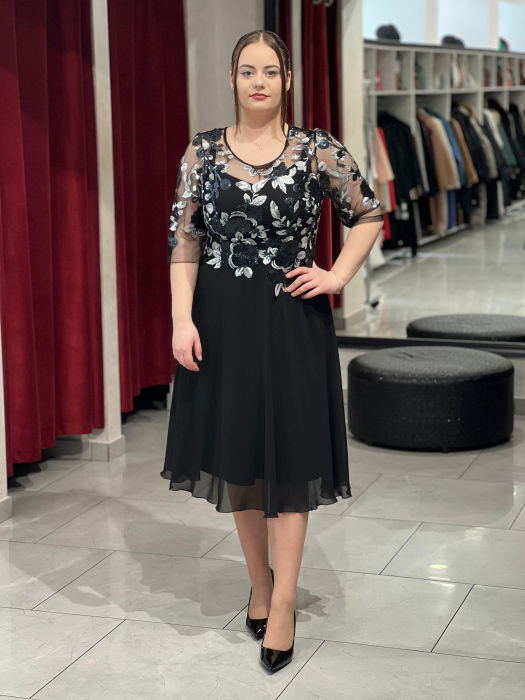 Rochie neagra cu paiete argintii mod.526 [1]