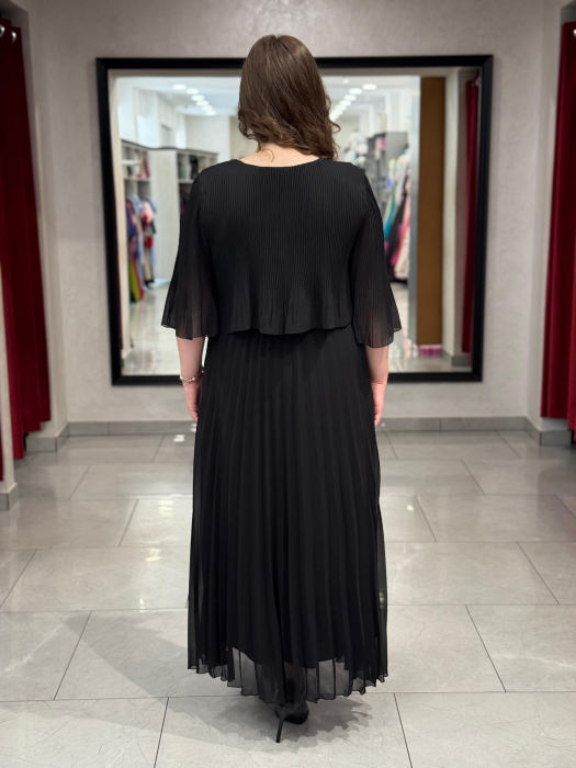 Rochie neagra cu pliseuri mod. 765 [3]
