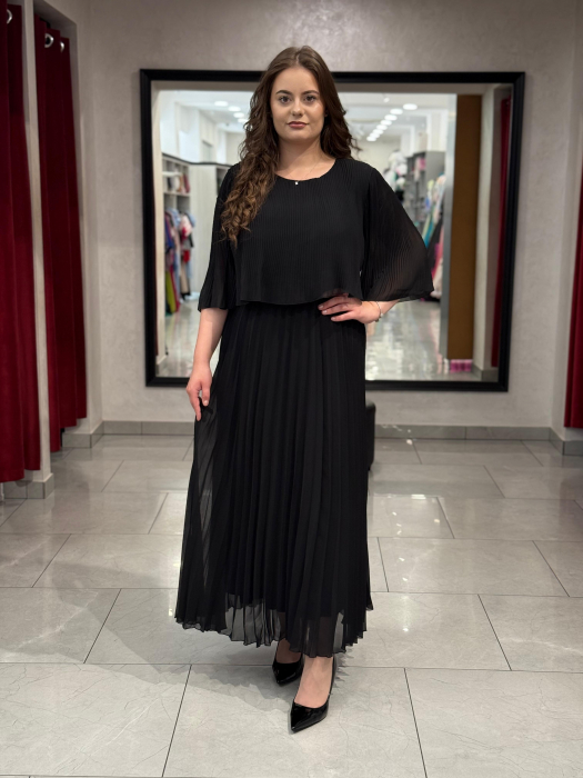 Rochie neagra cu pliseuri mod. 765 [1]