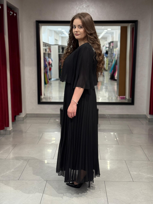 Rochie neagra cu pliseuri mod. 765 [2]