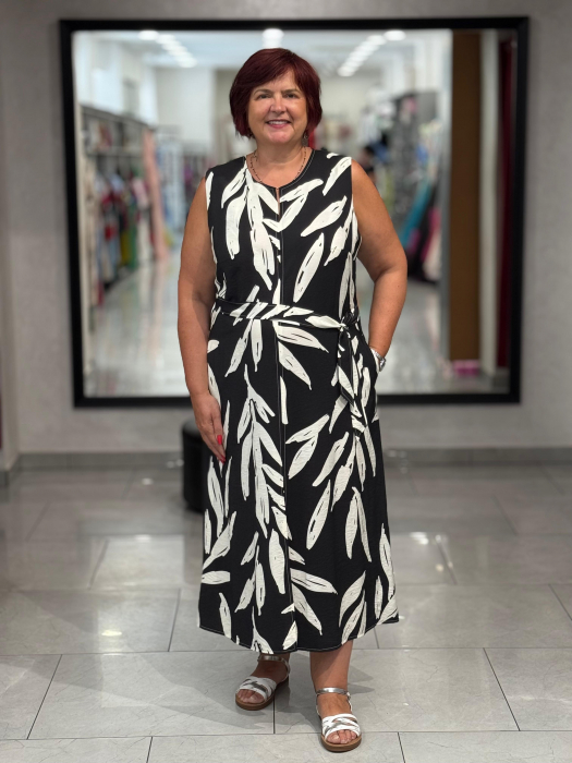 Rochie neagra cu print floral [1]
