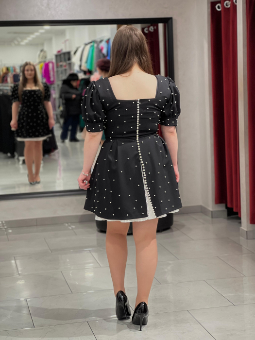 Rochie neagra perle 3271 [9]