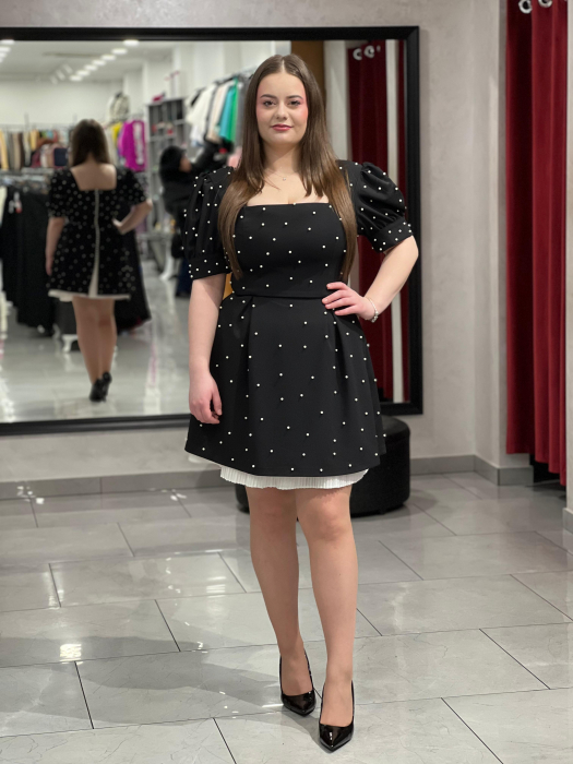 Rochie neagra perle 3271 [6]