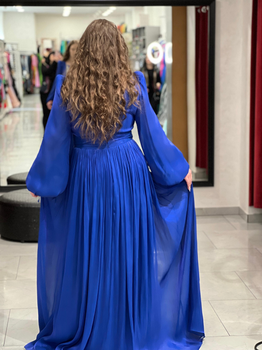 Rochie albastra evazată 15520 [6]
