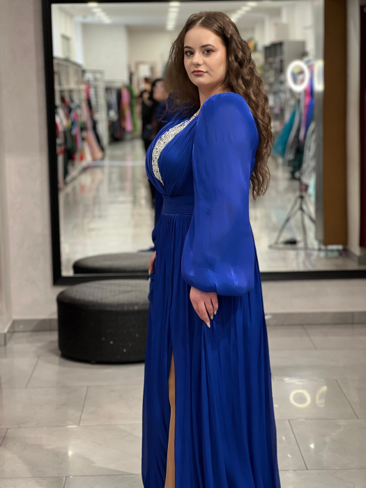Rochie albastra evazată 15520 [5]