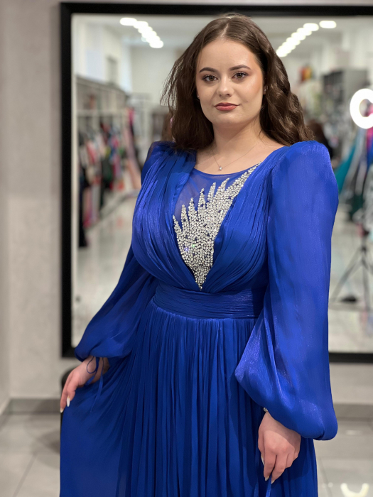 Rochie albastra evazată 15520 [2]