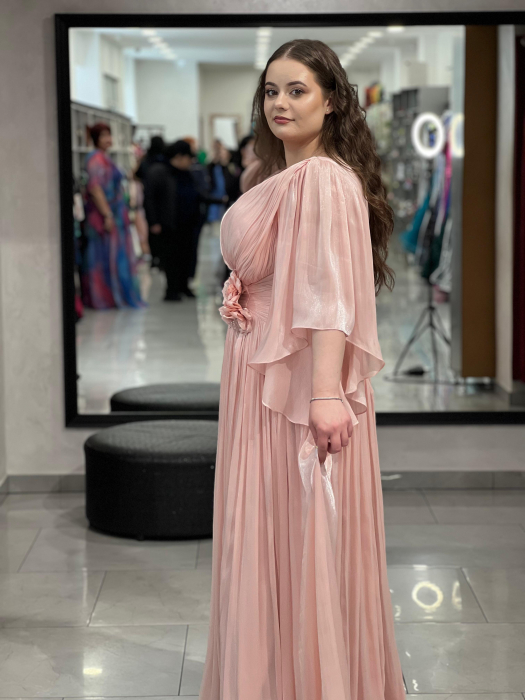Rochie roz praf evazată 24199 [4]