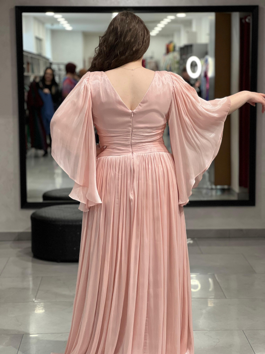 Rochie roz praf evazată 24199 [5]