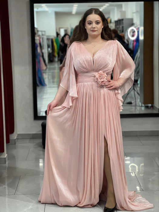 Rochie roz praf evazată 24199 [2]