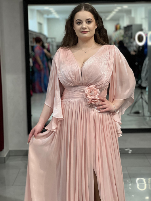 Rochie roz praf evazată 24199 [3]